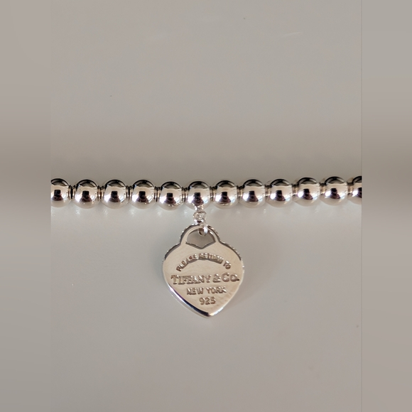 Tiffany & Co. Silver Bracelet with Turquoise Heart Charm - Picture 7 of 8
